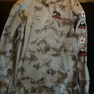 Grizzly Griptape XL Light Gray Tie-dye Hoodie New
